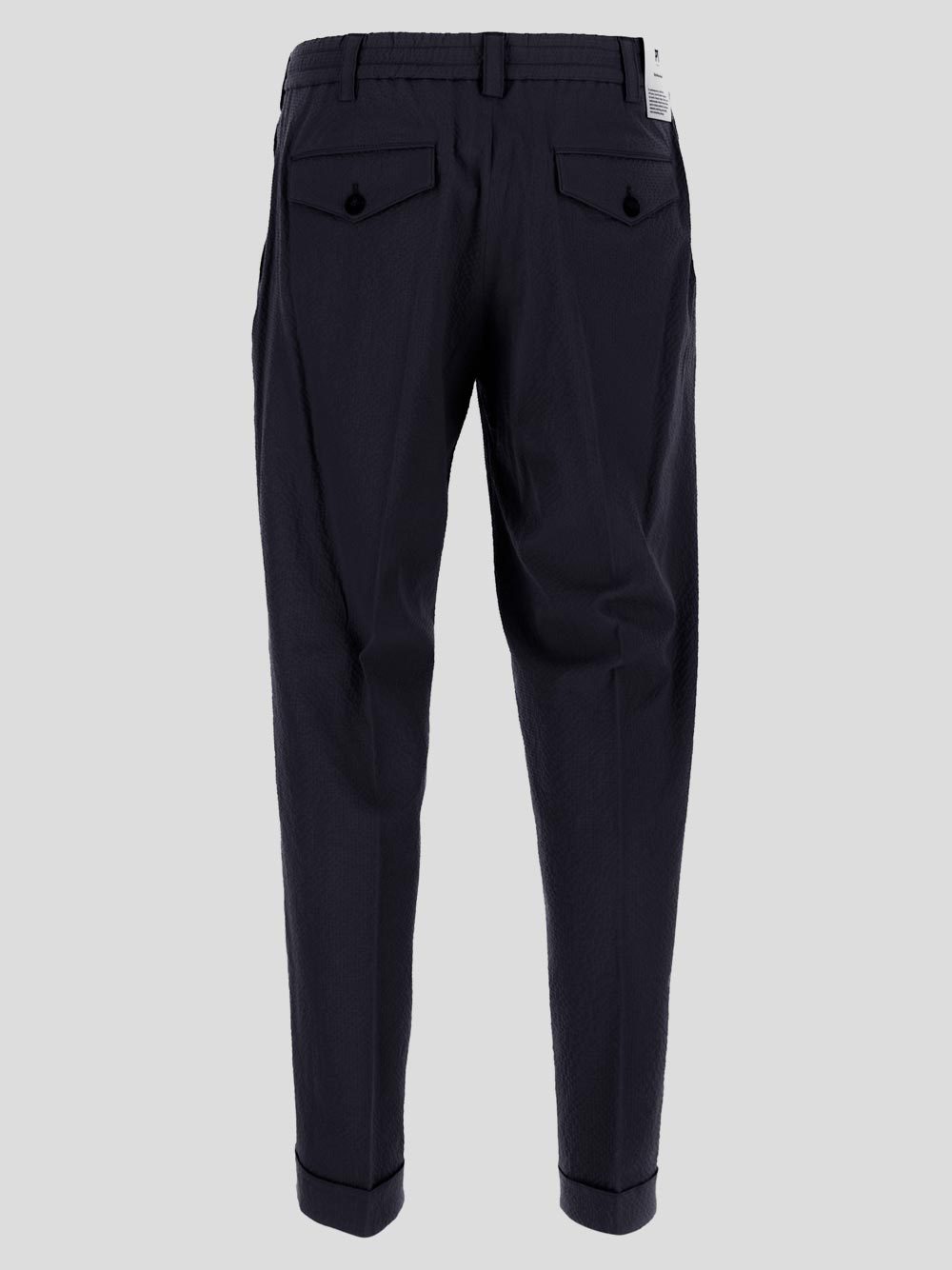 Pt Torino Man Pants Midnight Blue Size 36 Viscose, Linen, Cotton In Black
