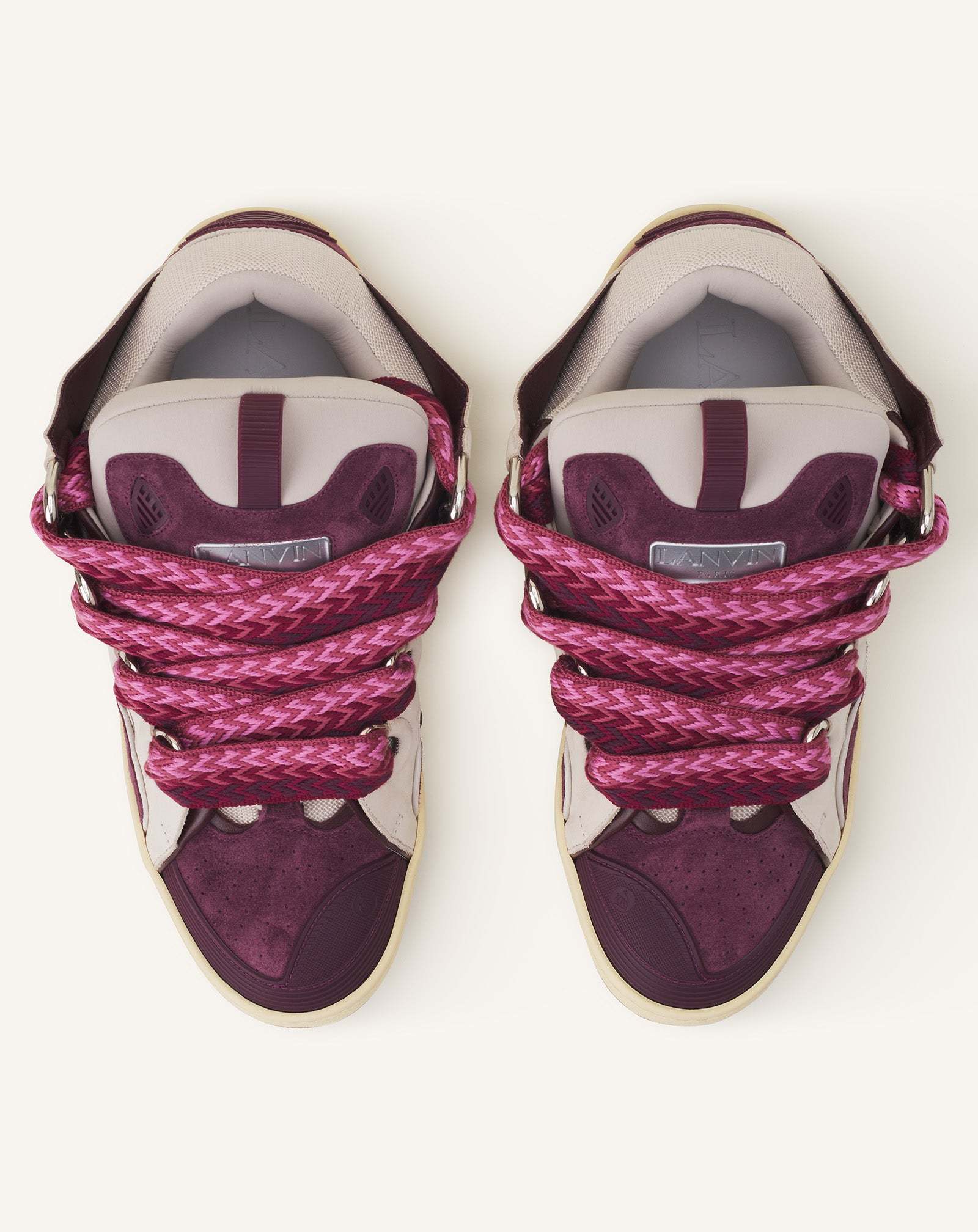 Lanvin Chunky Lace Low Top Sneakers In Animal Print