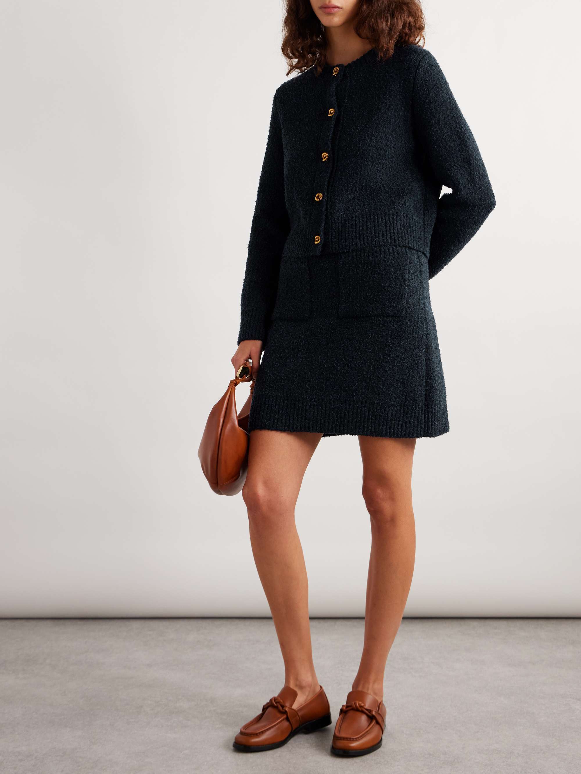 Bottega Veneta Rib Knitted Skirt In Black