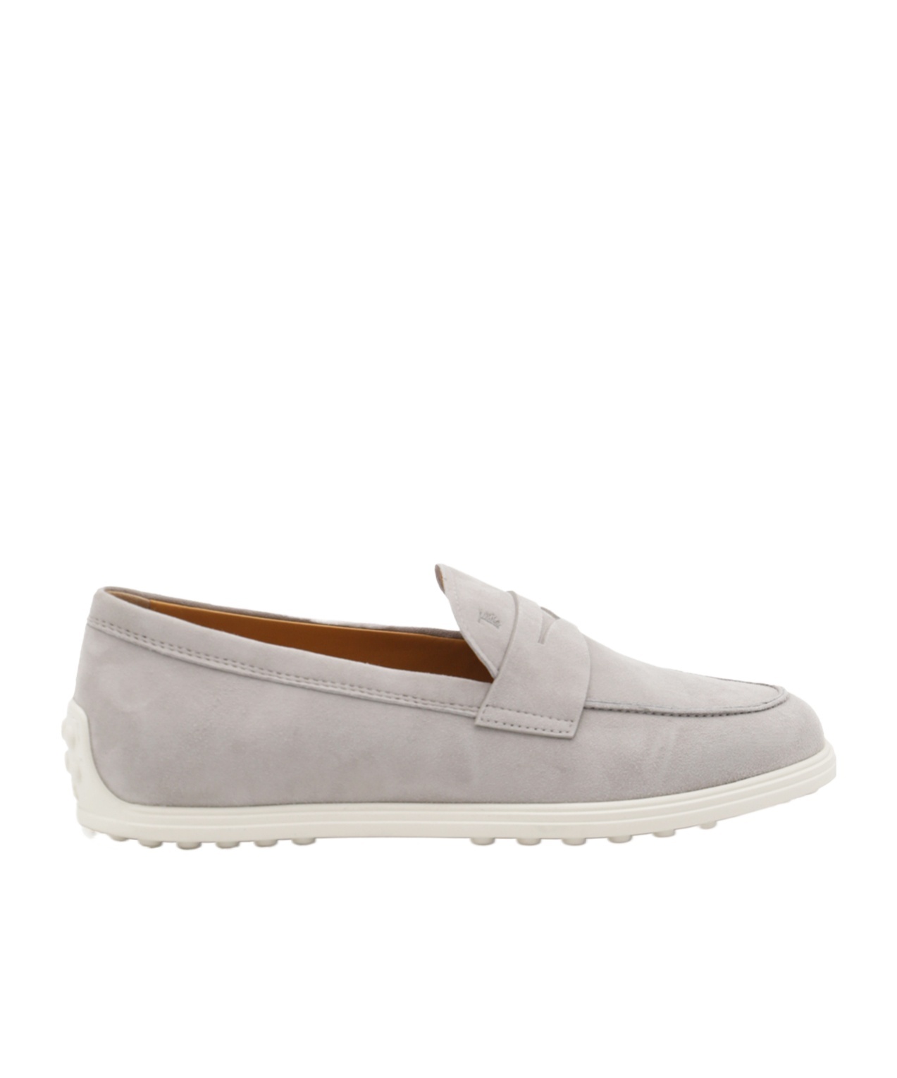Tod's Lace-up Suede Almond Toe Rubber Sole Shoes In Gray