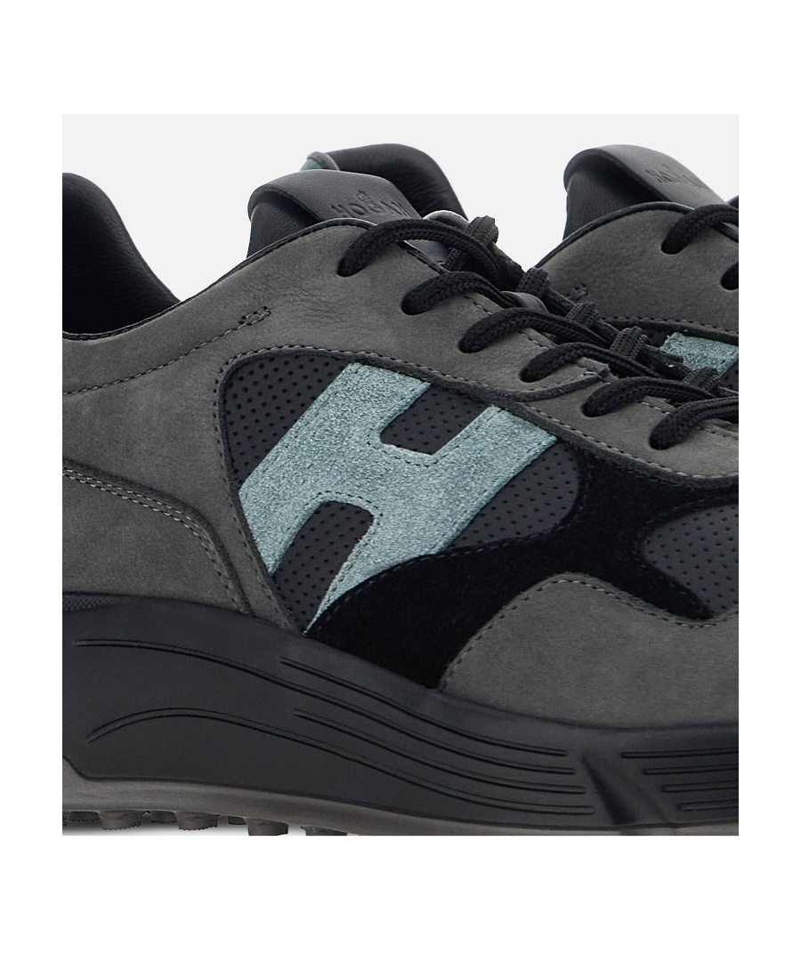Hogan Hyperlight Panelled Leather Sneakers In Black