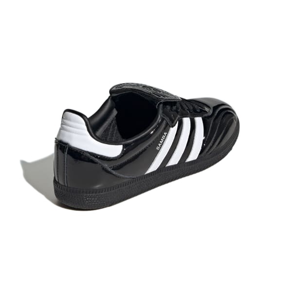 Adidas Originals Samba Lt Leather-trimmed Patent-leather Sneakers In Black