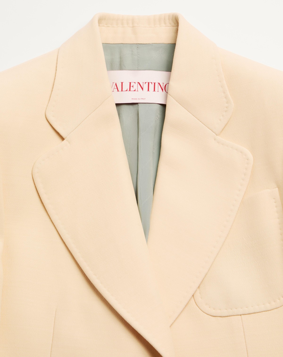 Valentino Single-breasted Long-sleeved Blazer In Nude