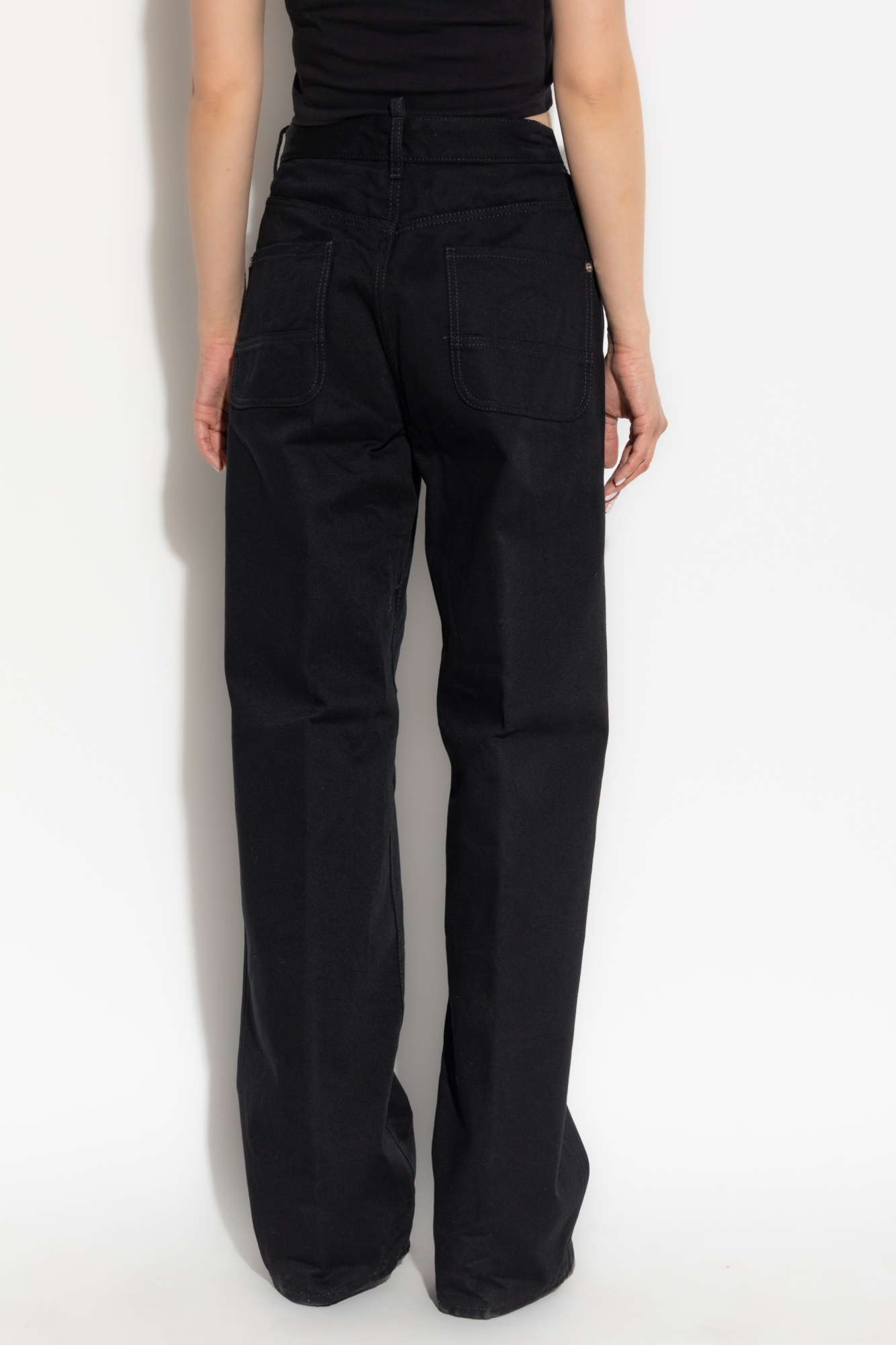 DSQUARED2 COTTON STRAIGHT-LEG JEANS