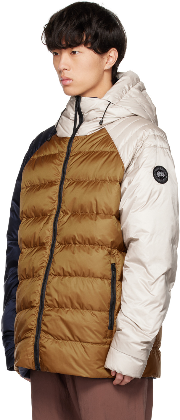 Canada Goose Double-sided Down Jacket With Logo In Brown