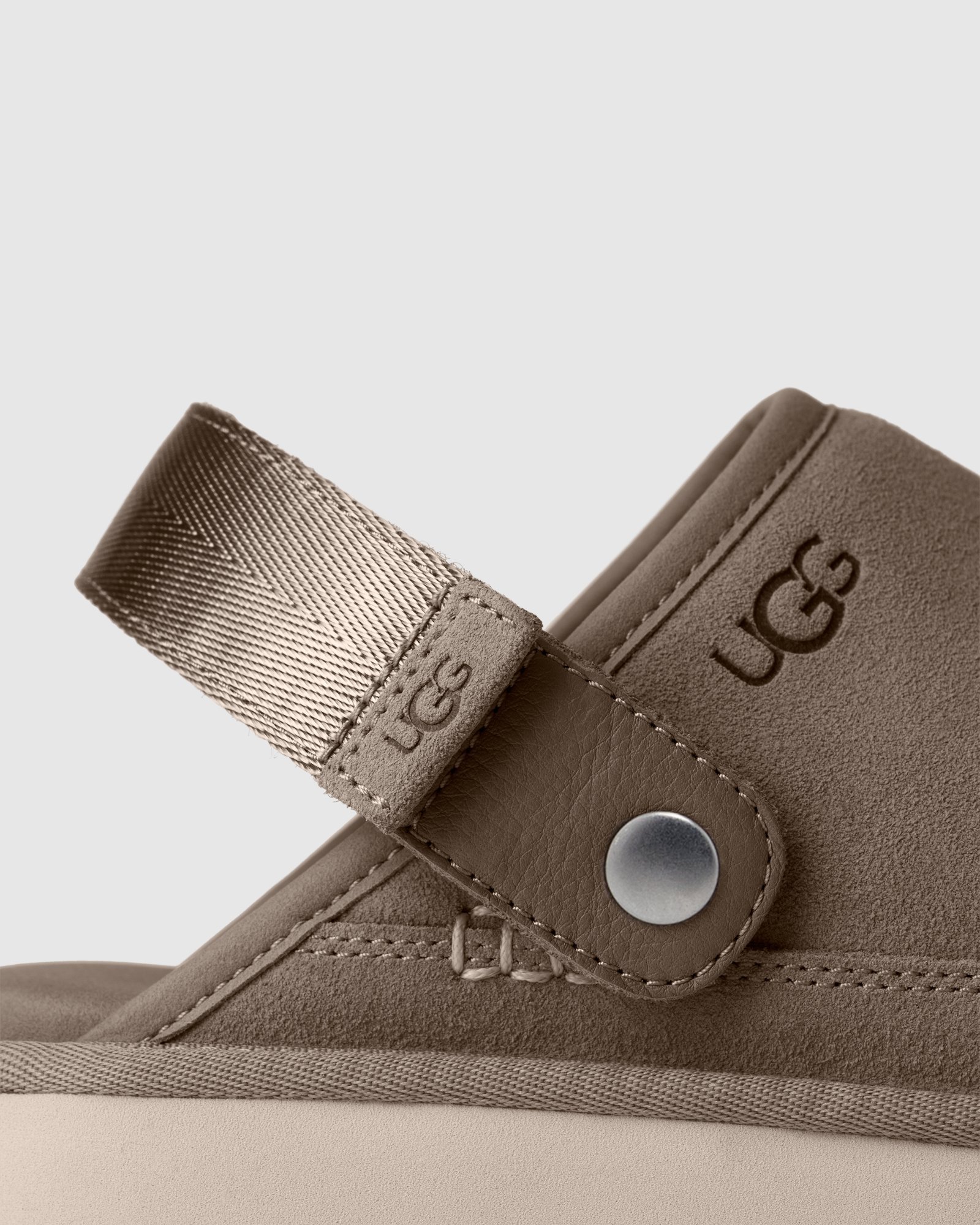 Shop Ugg Round-headed Sandals In Gray