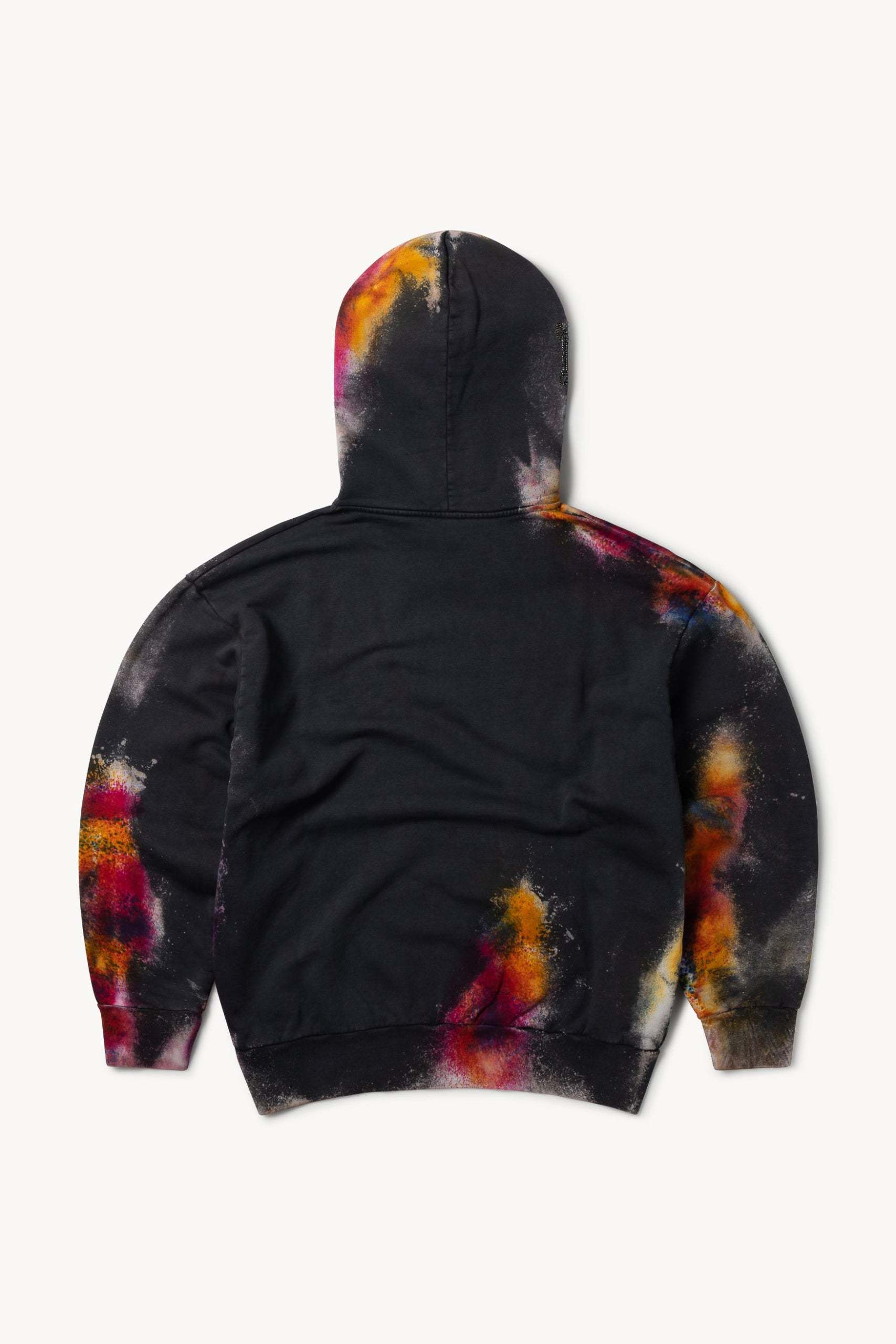 Aries Spray-paint Drawstring Hoodie In Black