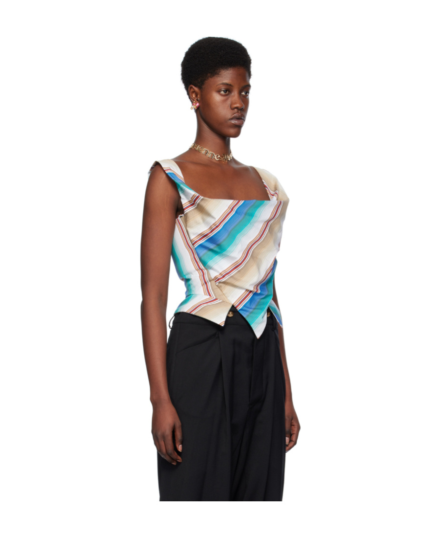 Vivienne Westwood Striped Vest In Black