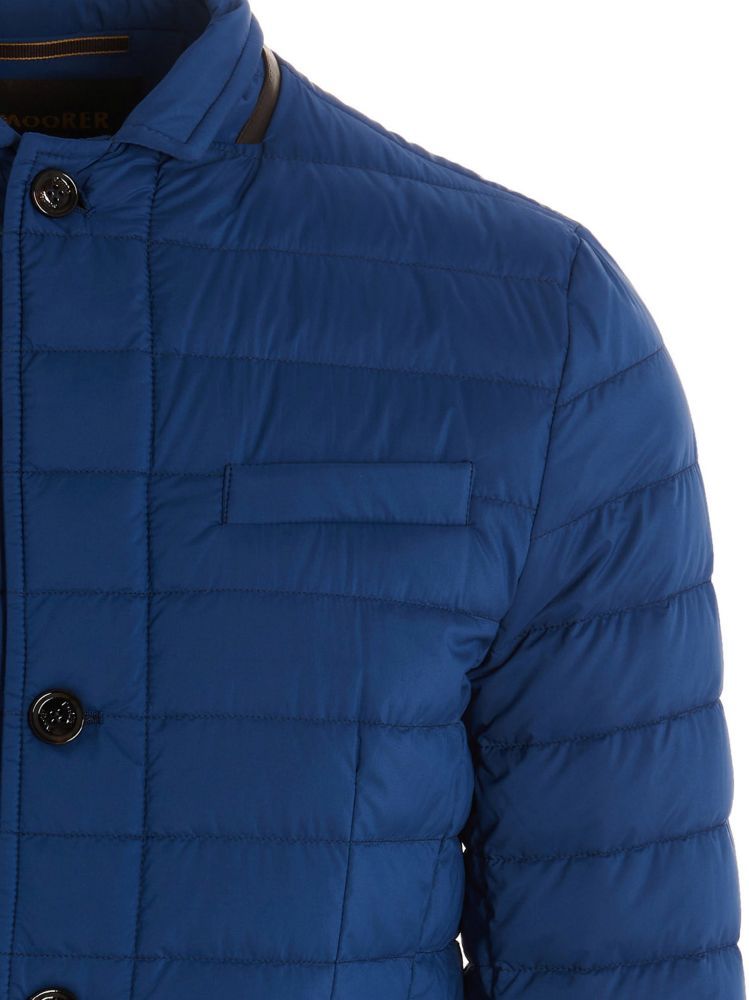 Moorer Padded Down Jacket In Blue