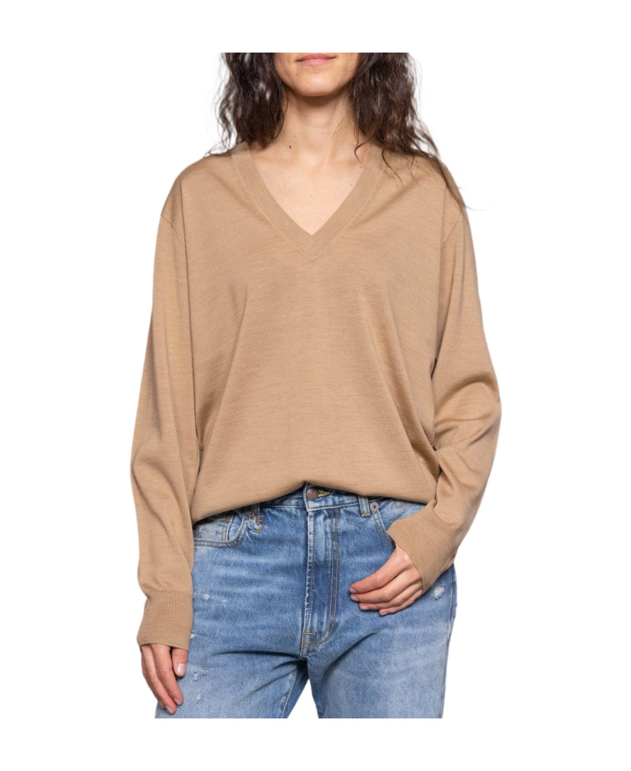 Dries Van Noten Long-sleeved Sweater In Brown
