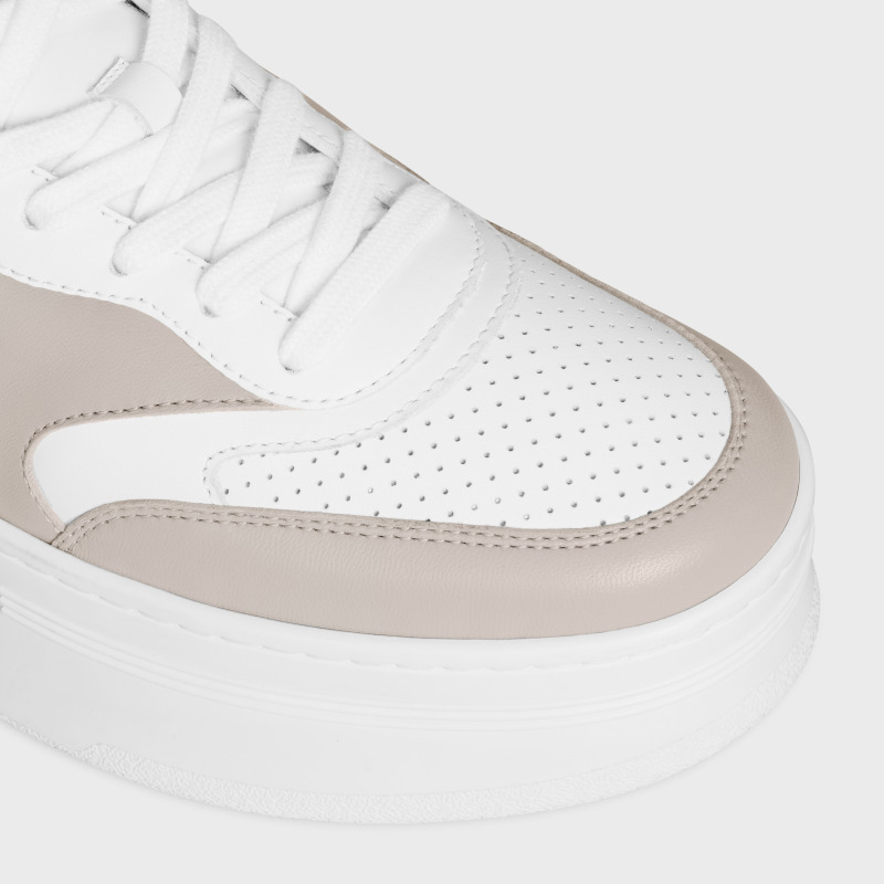 Celine Lace-up Low-cut Casual Shoes In White