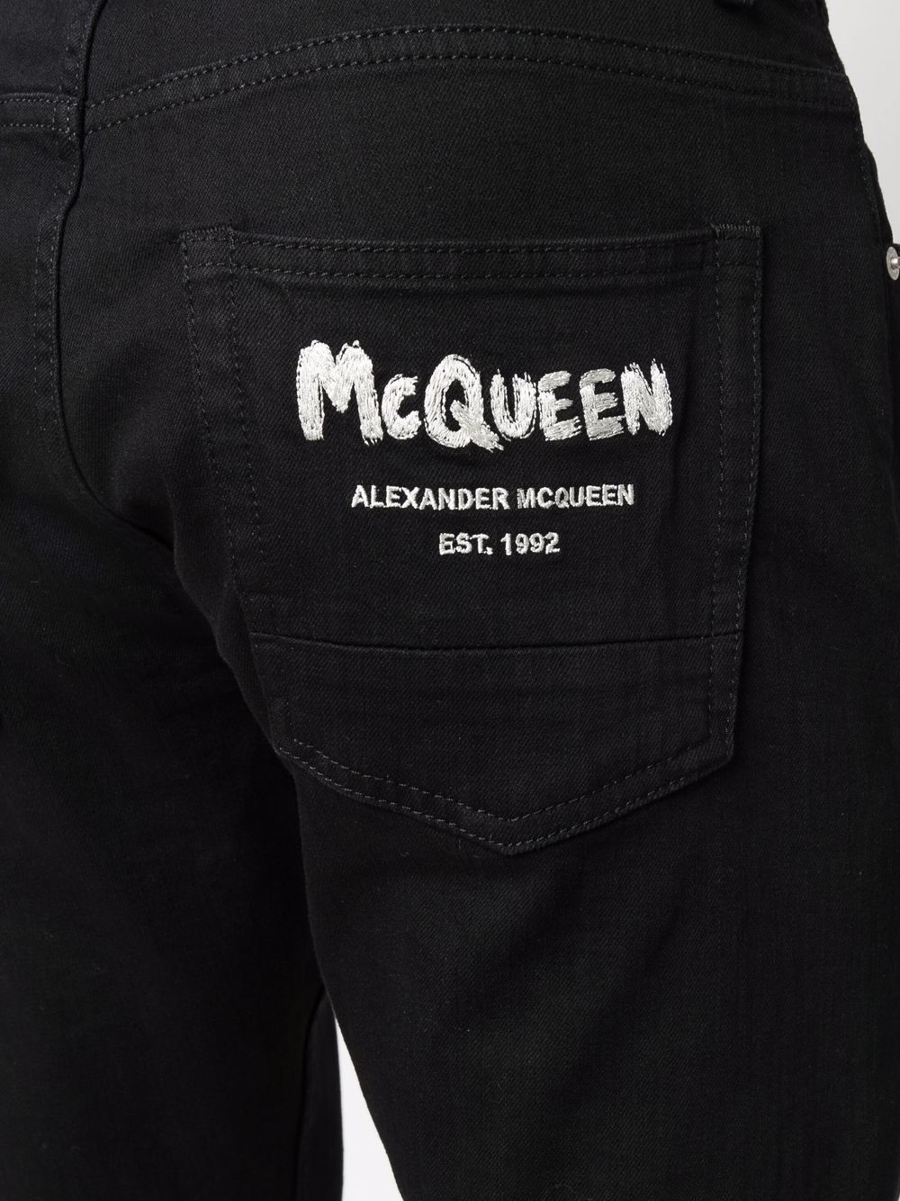 Alexander Mcqueen Trousers Denim Five Pockets In Black