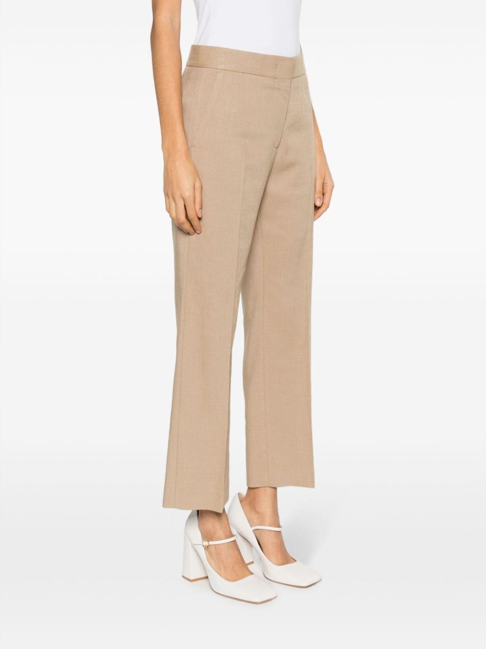 Msgm Straight-leg Cropped Tailored Trousers