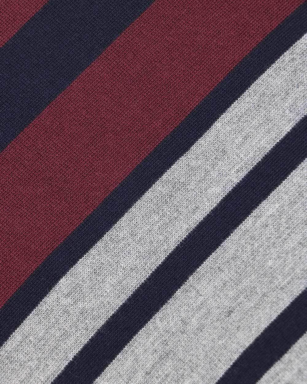 Karl Lagerfeld Striped Sweater In Gray