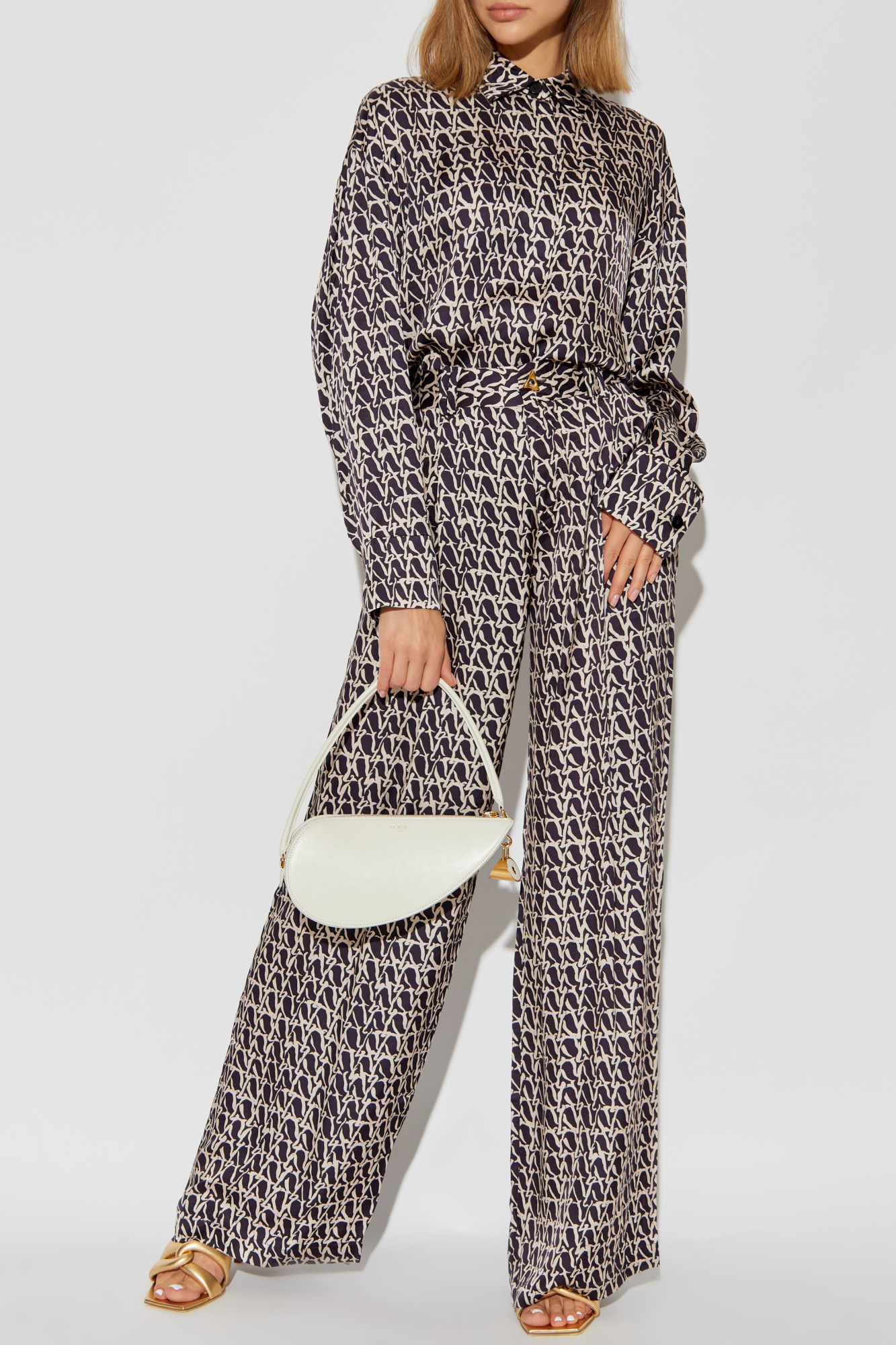 AERON WELLEN MONOGRAM-PRINT TROUSERS