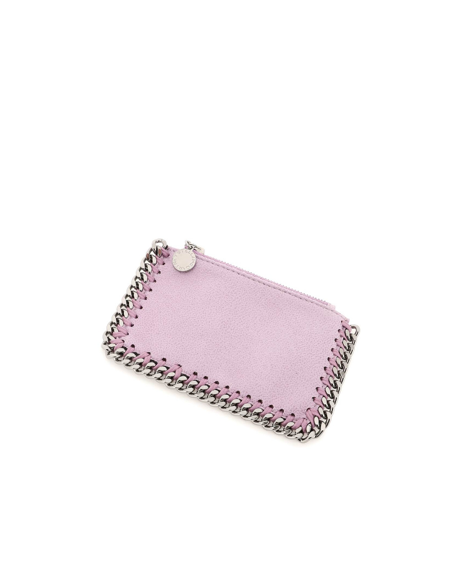 Stella Mccartney Falabella Zipped Cardholder In Purple