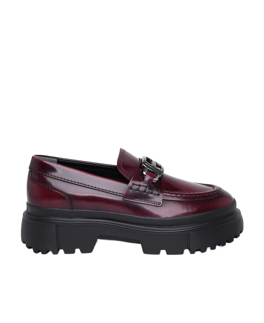 Hogan 40mm Slip-on Leather Loafers In Black