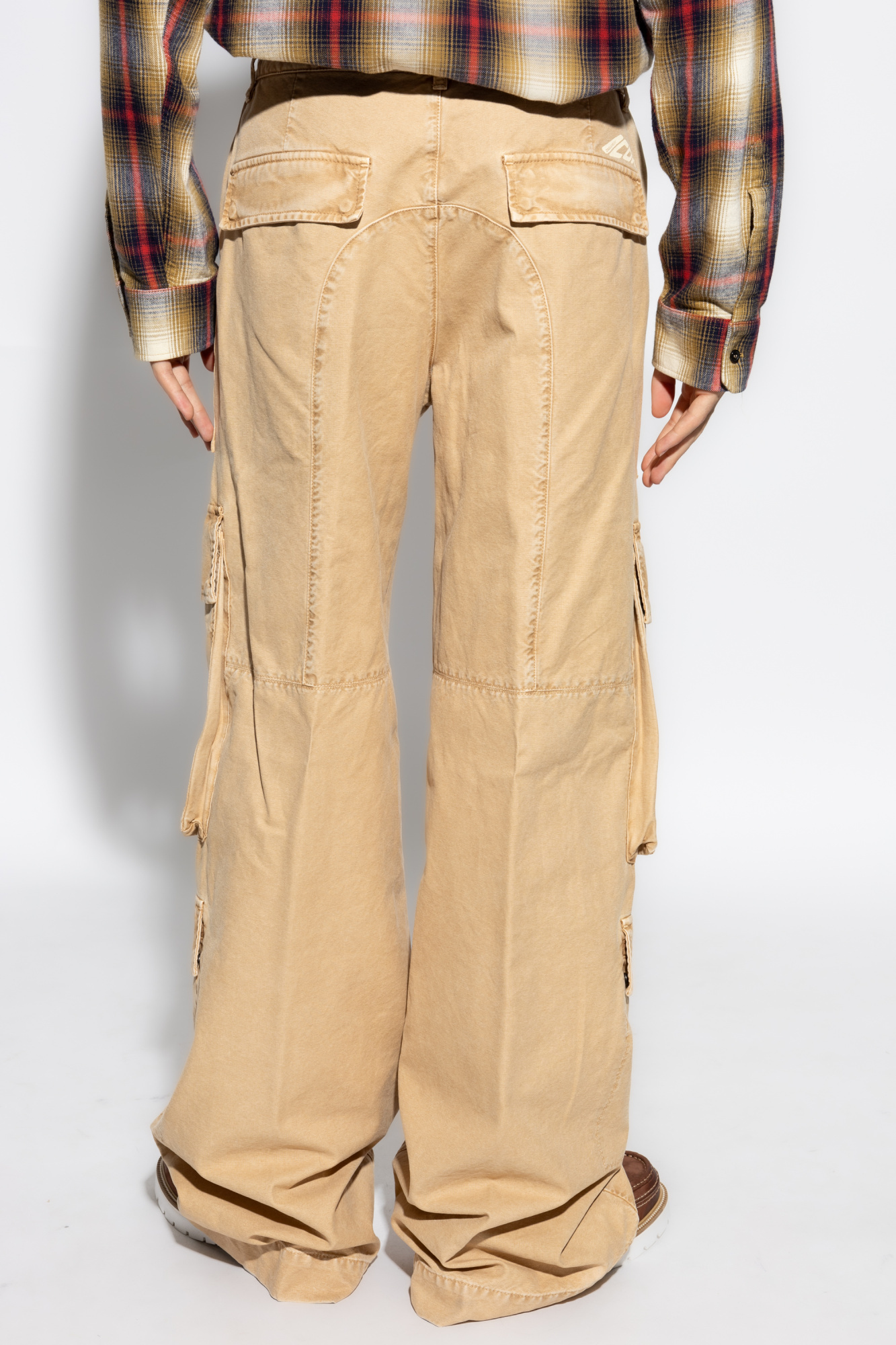 Dsquared2 Panelled Multi-pocket Cargo Trousers In Nude