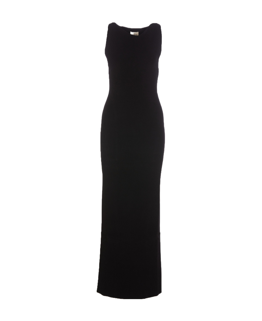 Khaite Evelyn Stretch-knit Maxi Dress In Black