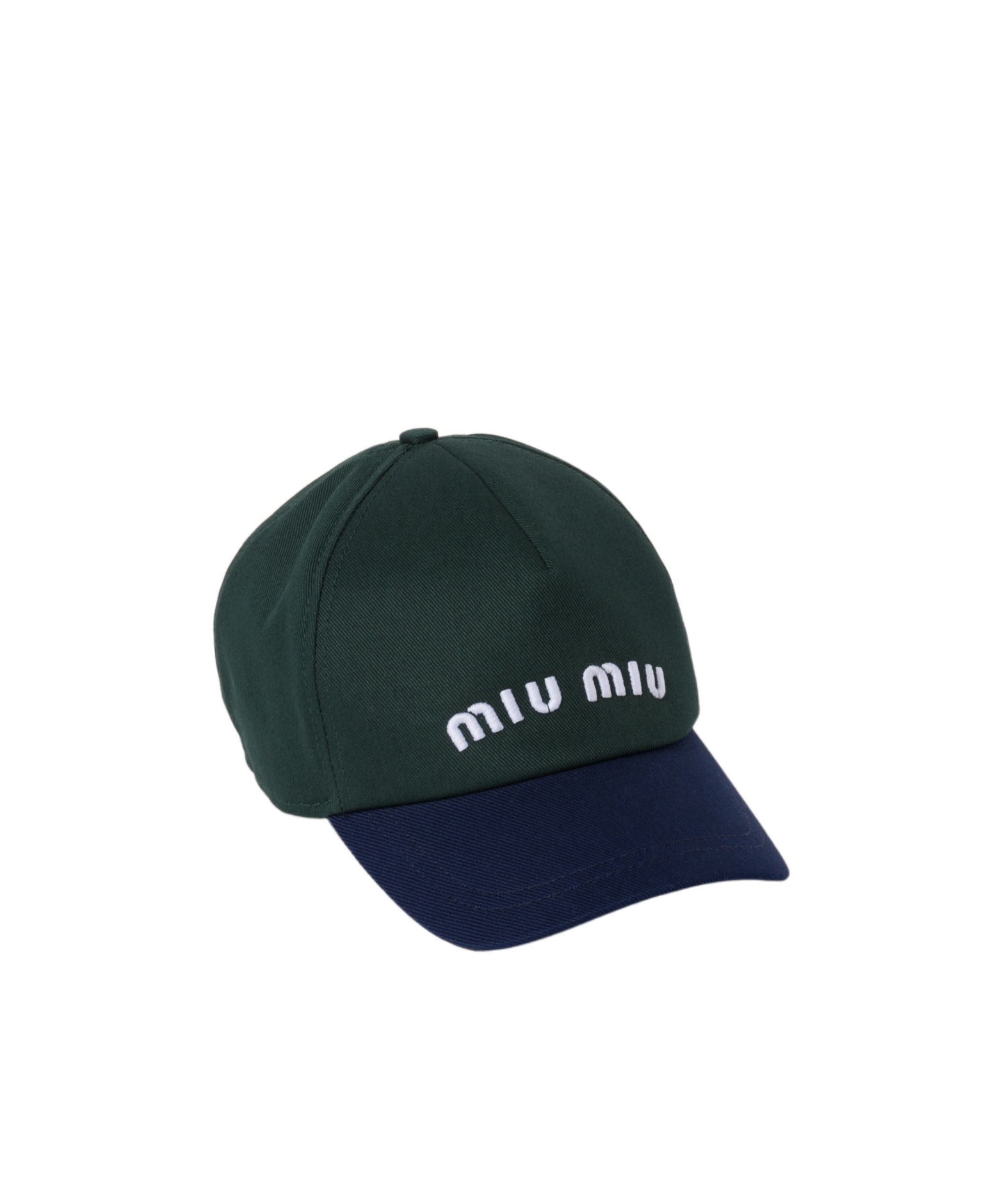 【MIU MIU】BASEBALL CAP Miu Miu Logo-embroidered Baseball Cap In Green | ModeSens