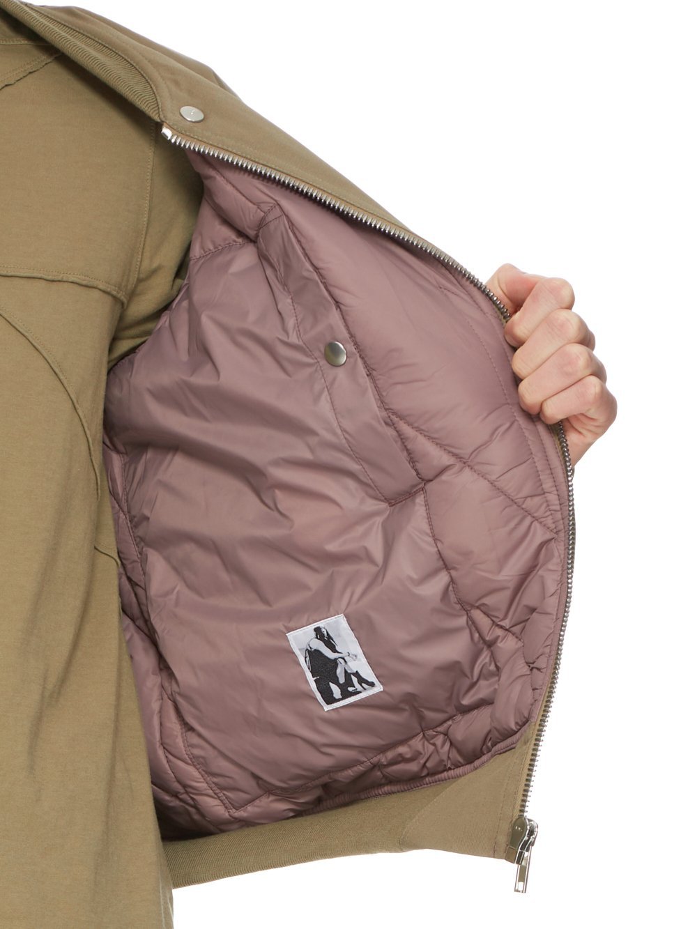Rick Owens Drkshdw Long-sleeved Zipper Casual Jacket In Brown