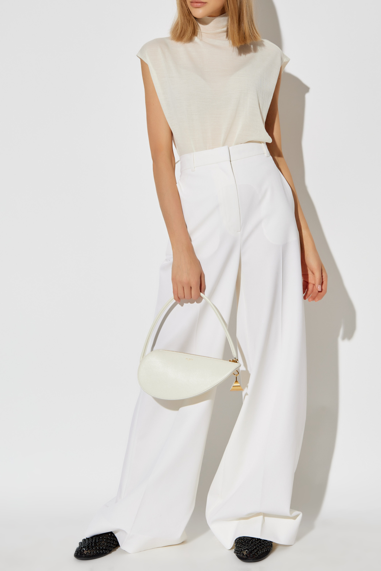 Shop Aeron Jeera Kick-flare Trousers In White