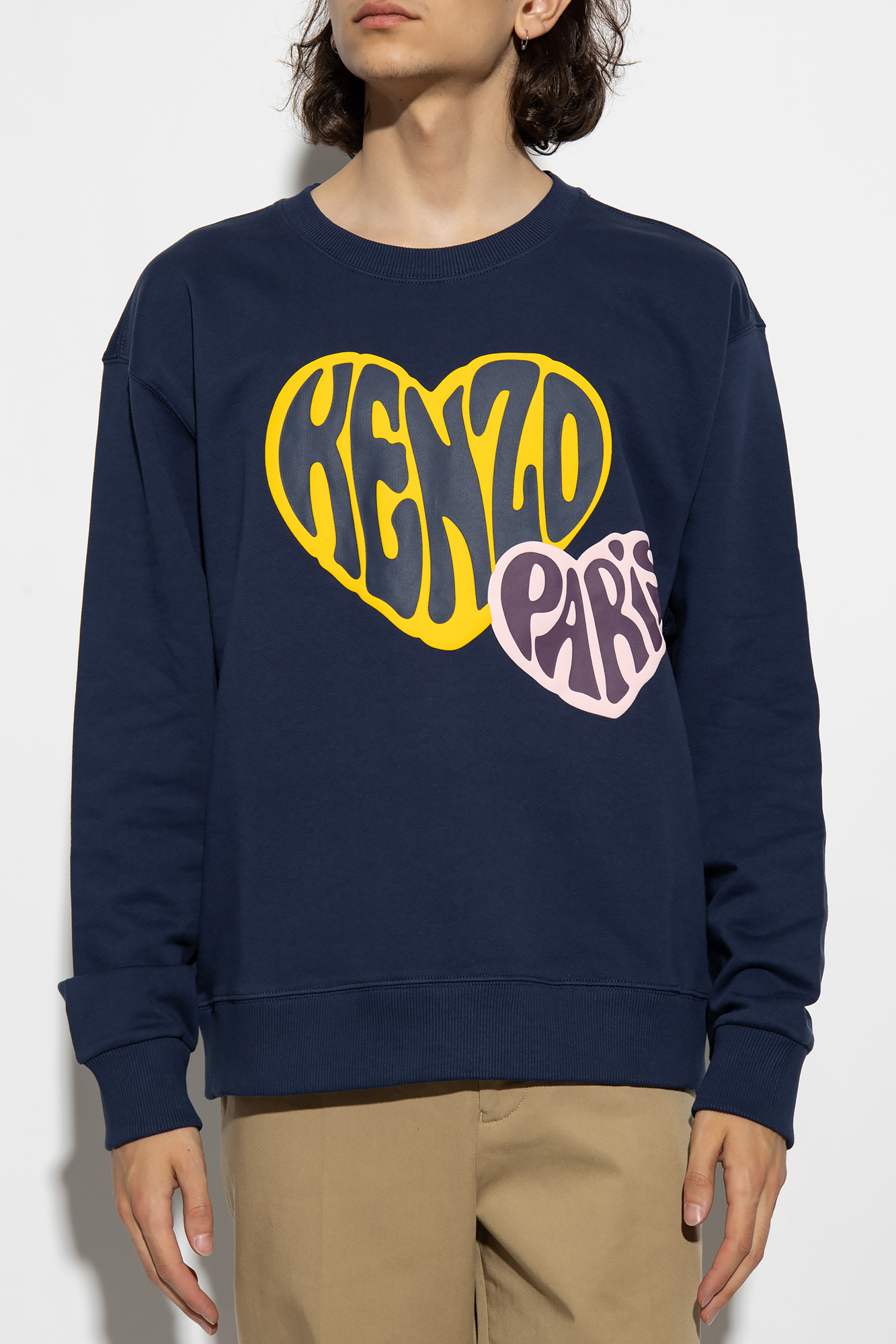 Kenzo Hearts Classic Sweatshirt In Blue