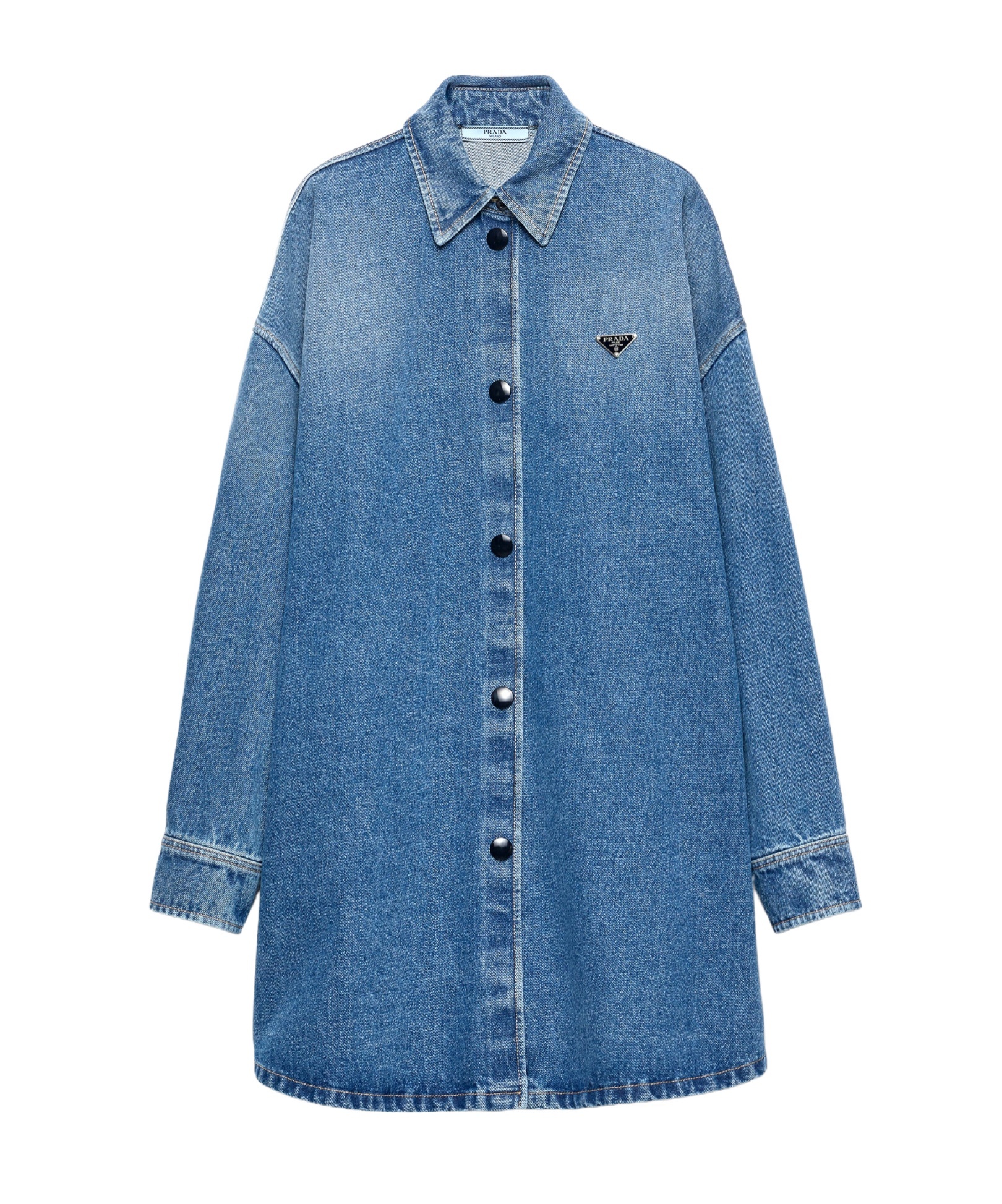 Prada Denim Shirt In Blue