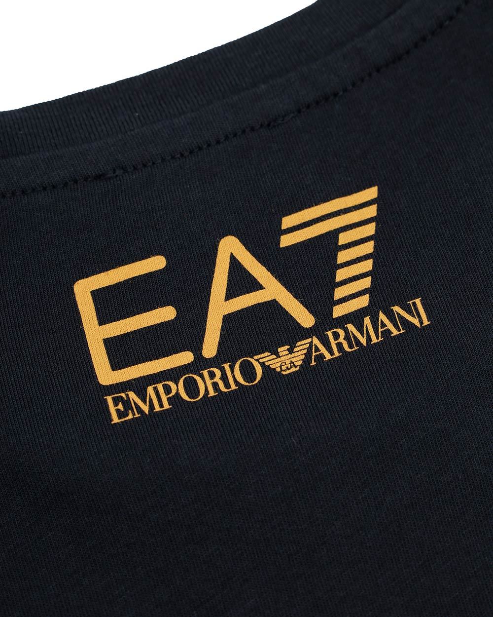 EA7 LOGO T-SHIRT WITH ROUND NECK