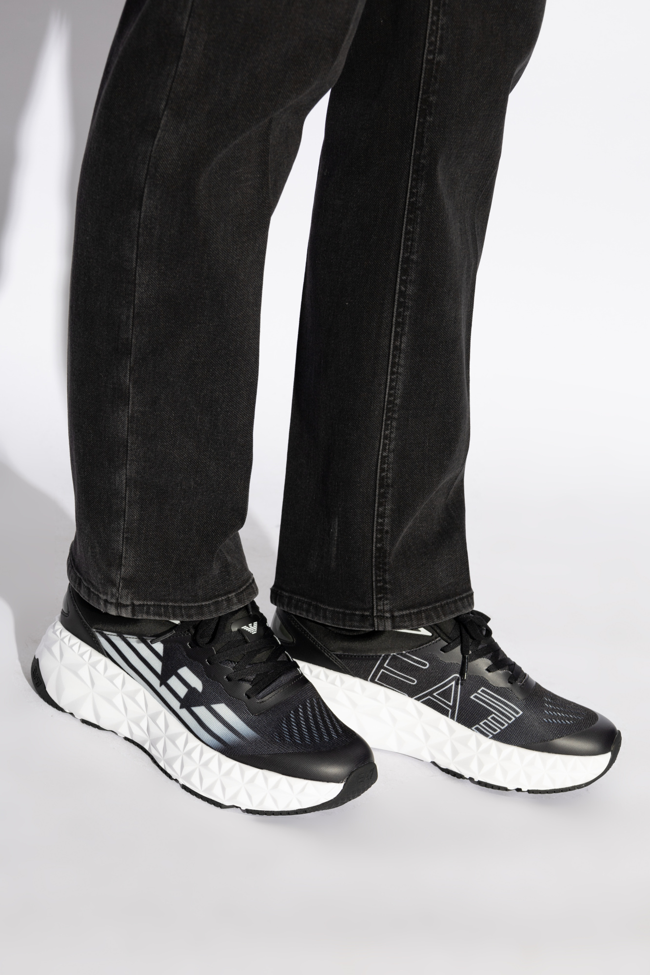 Ea7 Ultimate C2 Kombat Core Sneakers In Black