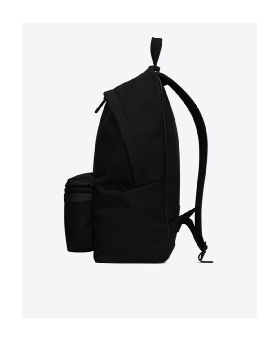 Saint Laurent Leather-trim Zipped Backpack In Black