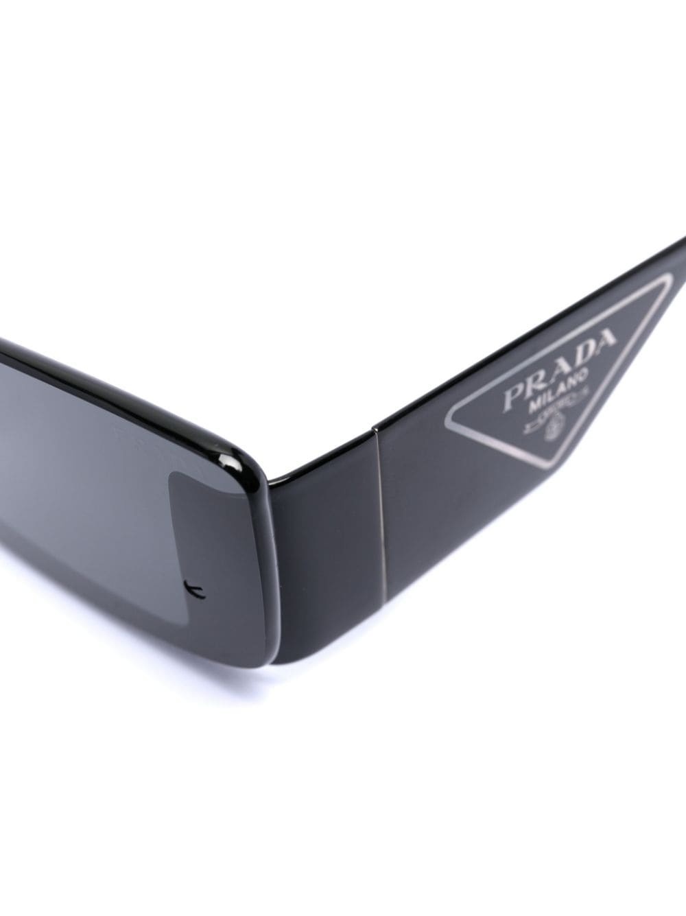 Prada Cat-eye Logo-print Sunglasses In Black
