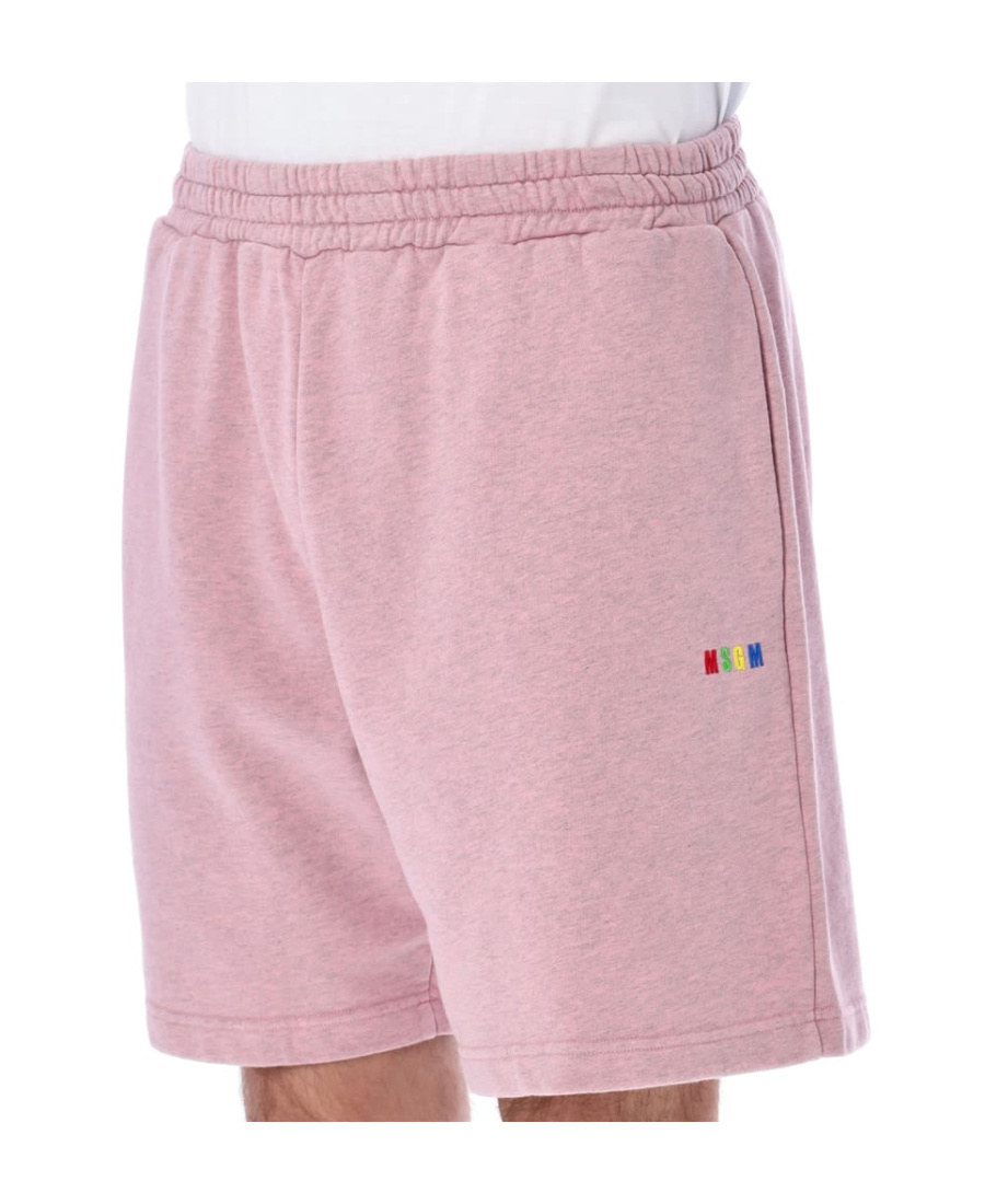 Msgm Logo Shorts In Pink