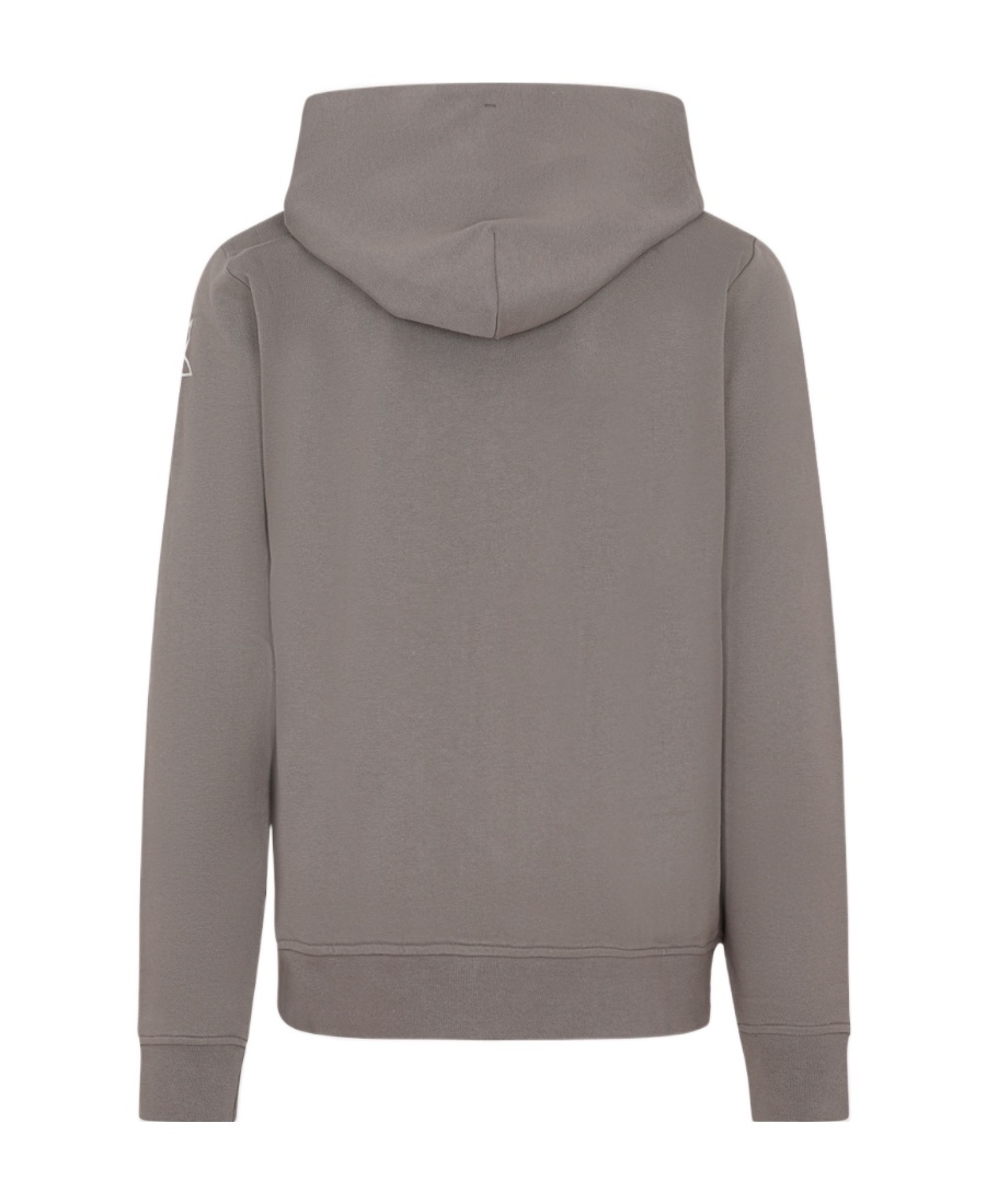 Rick Owens Logo-embroidered Zip-up Hoodie In Gray