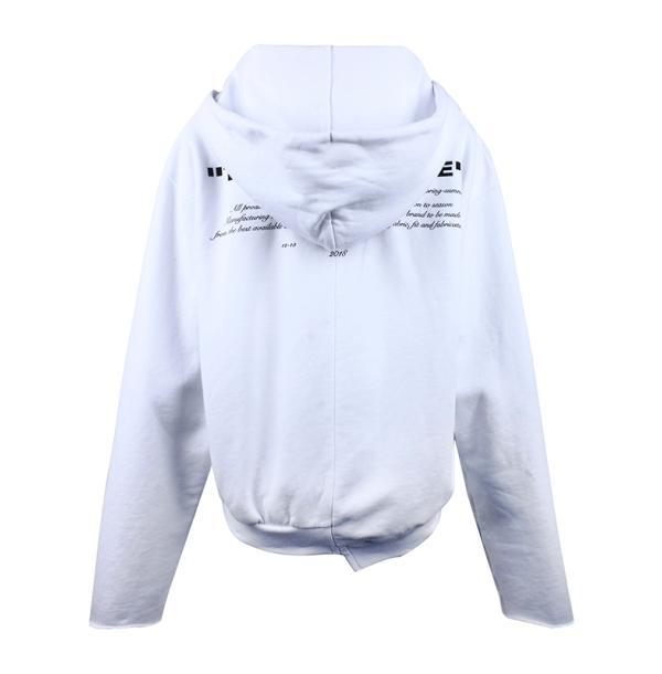 Off-white Logo Hooded Sweater In Blue