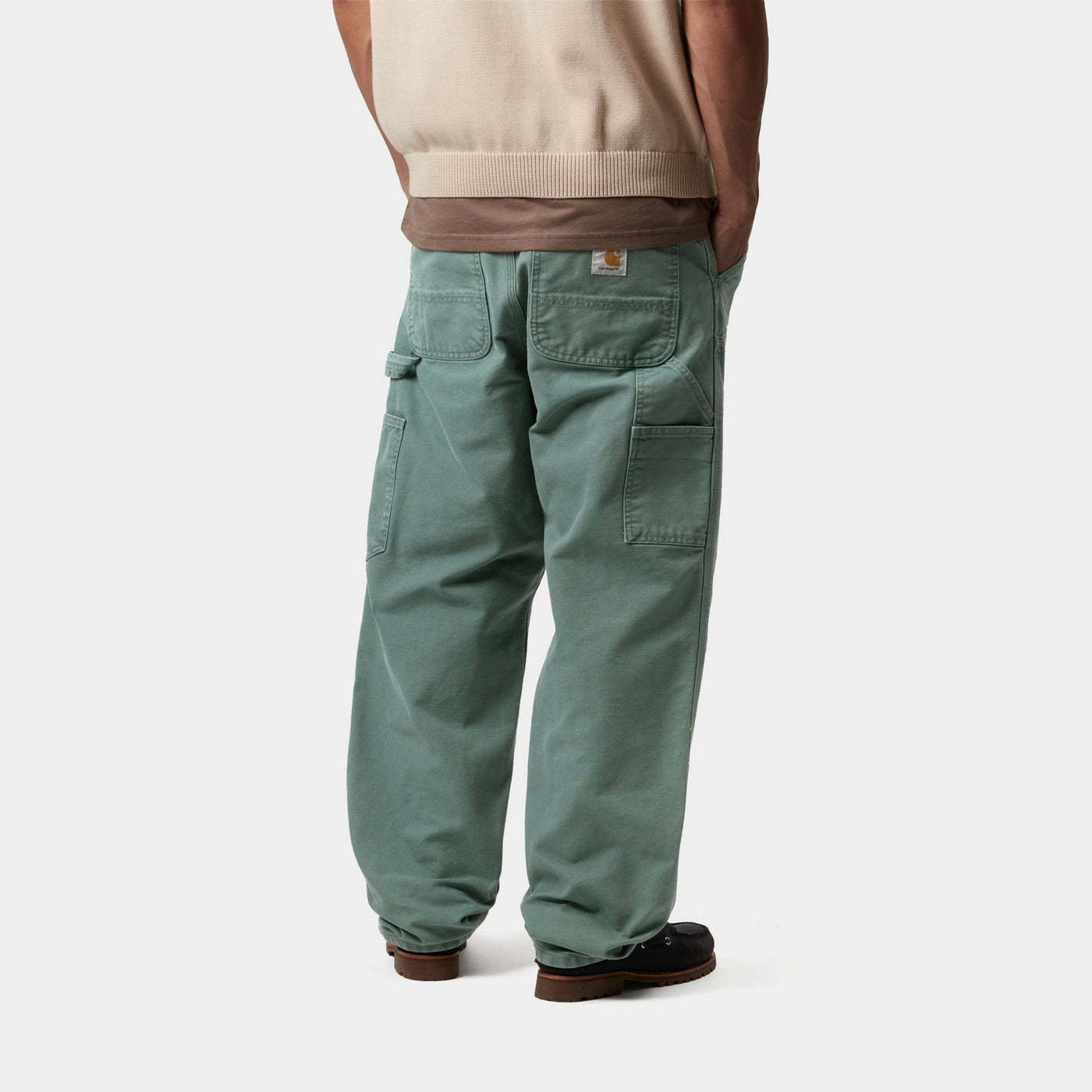 Carhartt Wip Double Knee Pant Silver Pine In Green