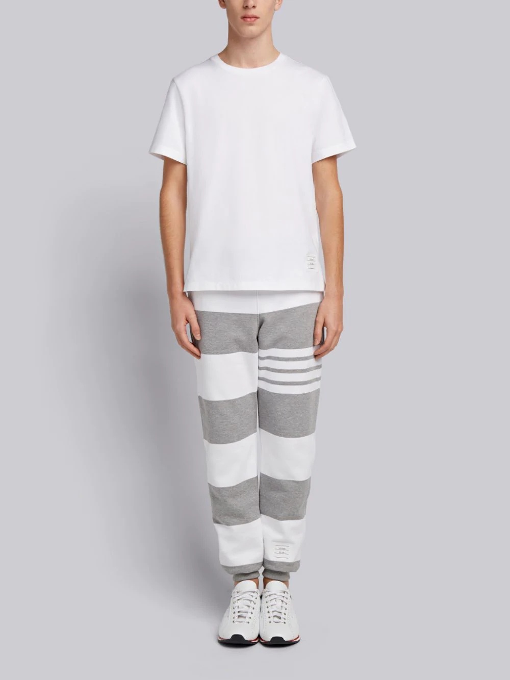 Thom Browne Jersey Relaxed Side Slit Tee Clothing In White
