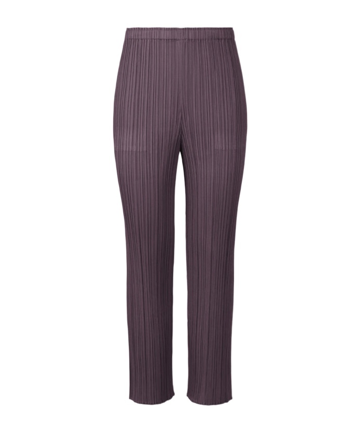 Issey Miyake January Pleated Slim-cut Trousers In Black