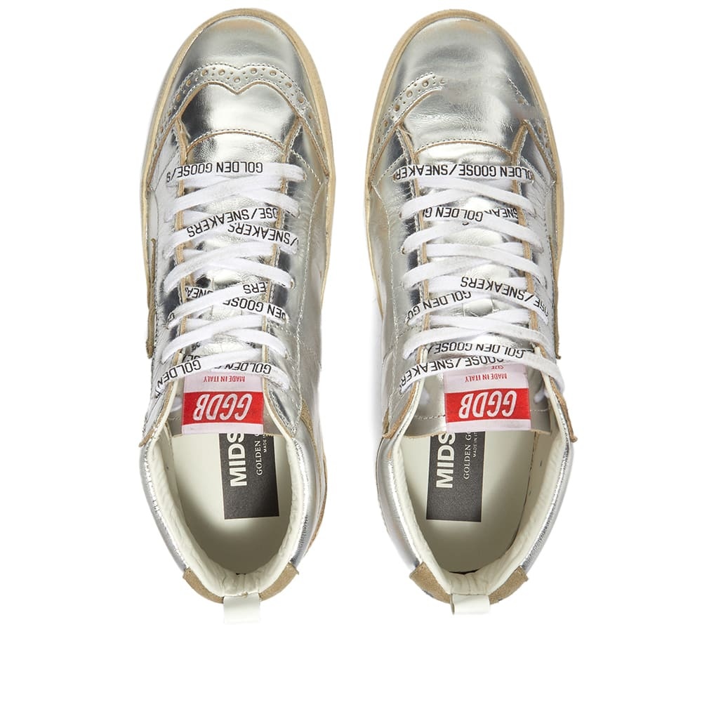 Golden Goose Laminated High-top Sneakers Perforated Toe In Multicolor