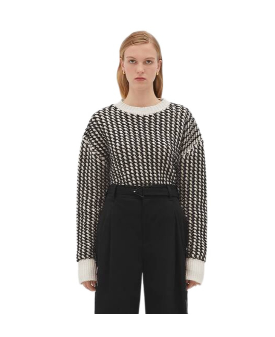 Bottega Veneta Ribbed-knit And Wool-chenille Sweater In Black