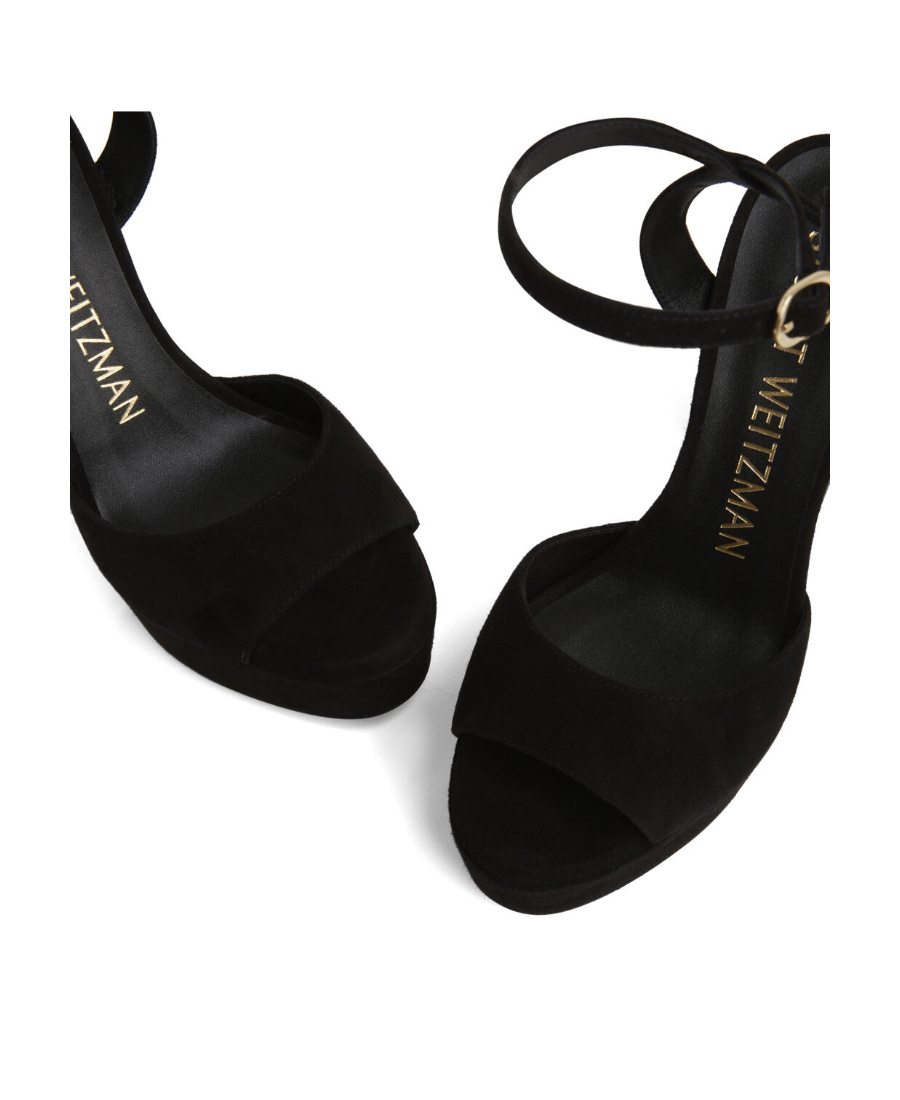Stuart Weitzman Woman Sandals Black Size 8.5 Soft Leather In Black