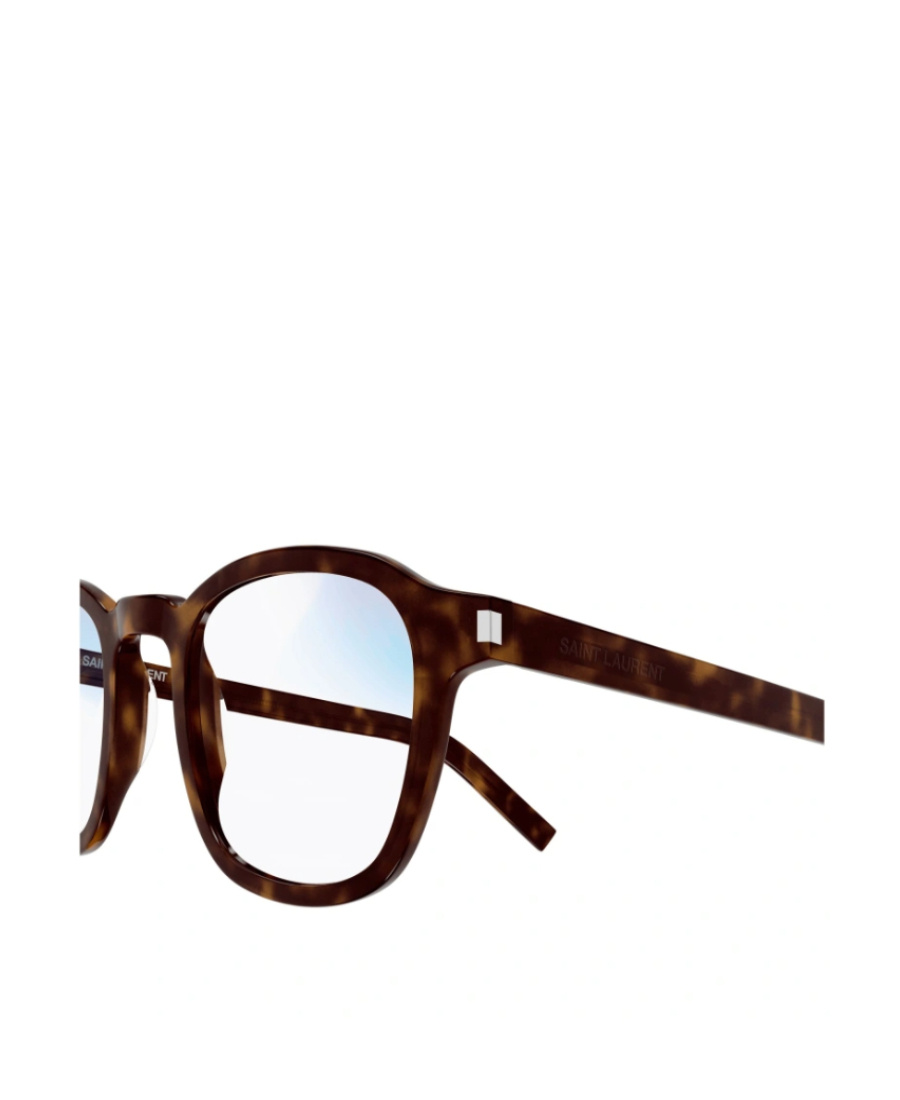 Saint Laurent Eyewear Square Frame Glasses In Brown