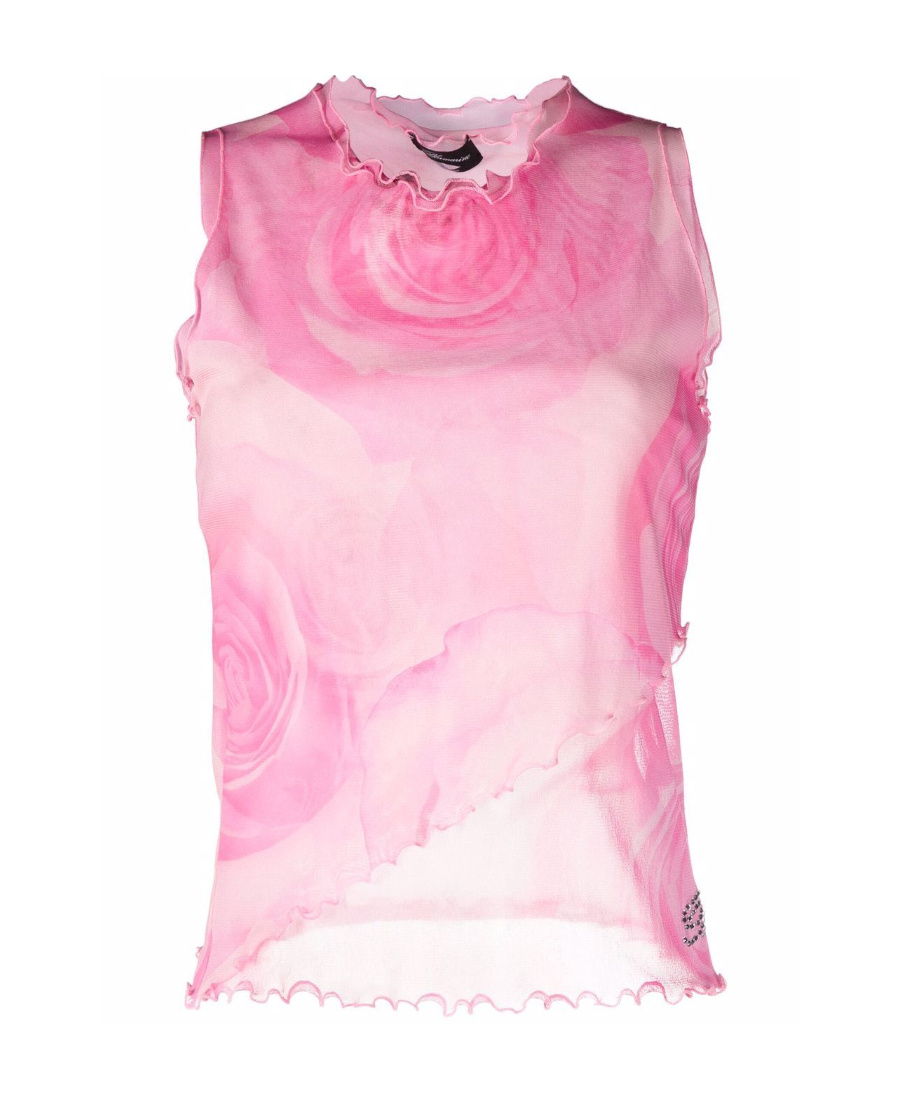 BLUMARINE ROSE-PRINT TANK TOP