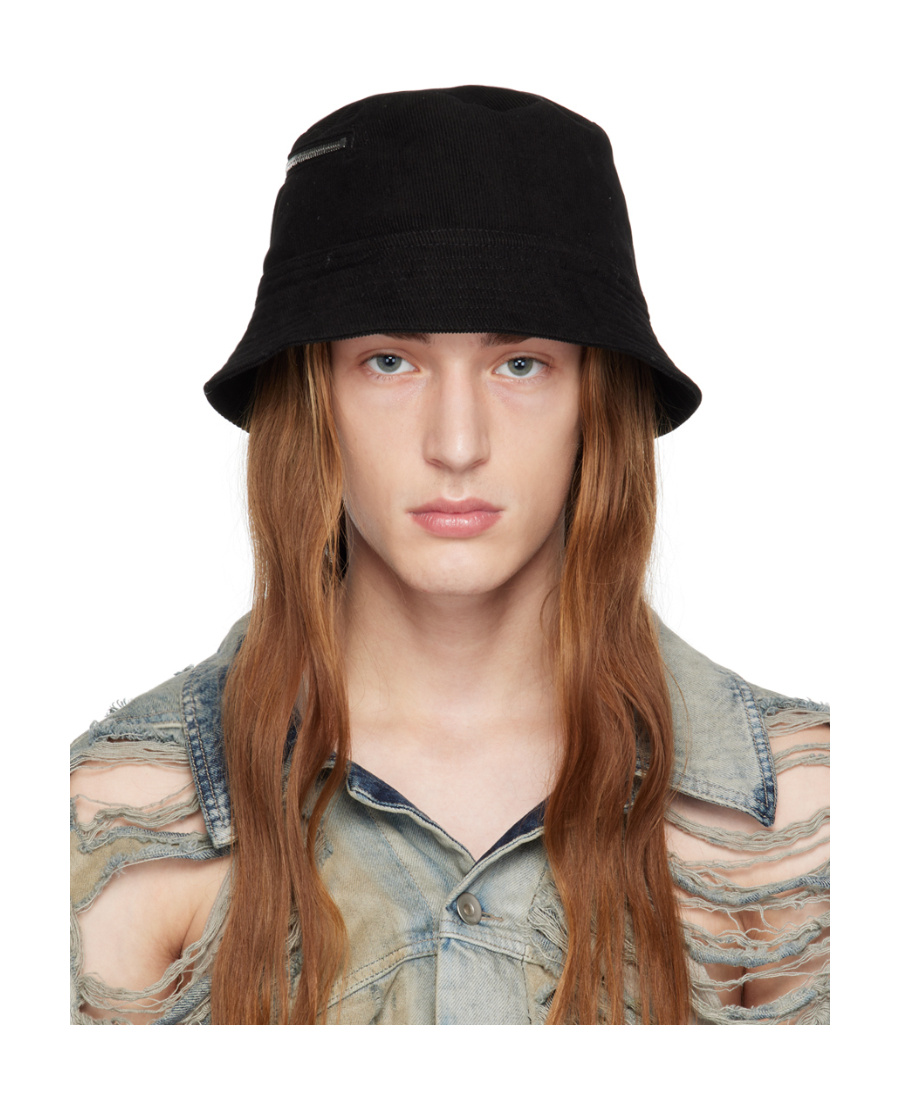 Rick Owens Drkshdw Black Pocket Gilligan Hat In Multicolor
