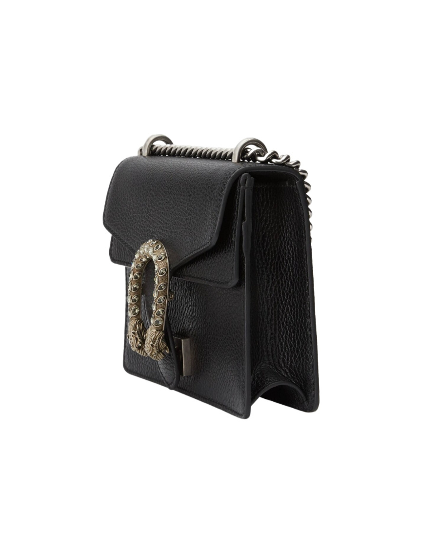 Gucci Dionysus Leather Shoulder Bag In Black