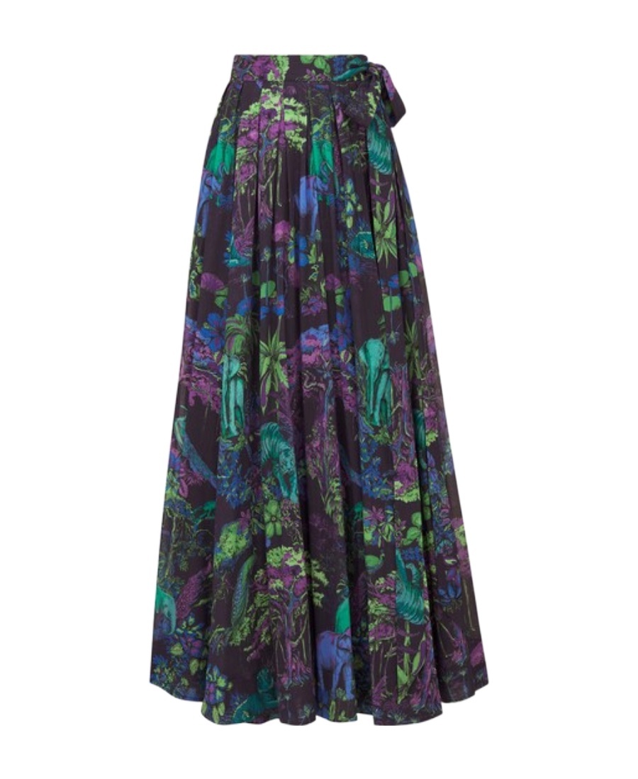 Dior Pattern Printed Skirt In Black