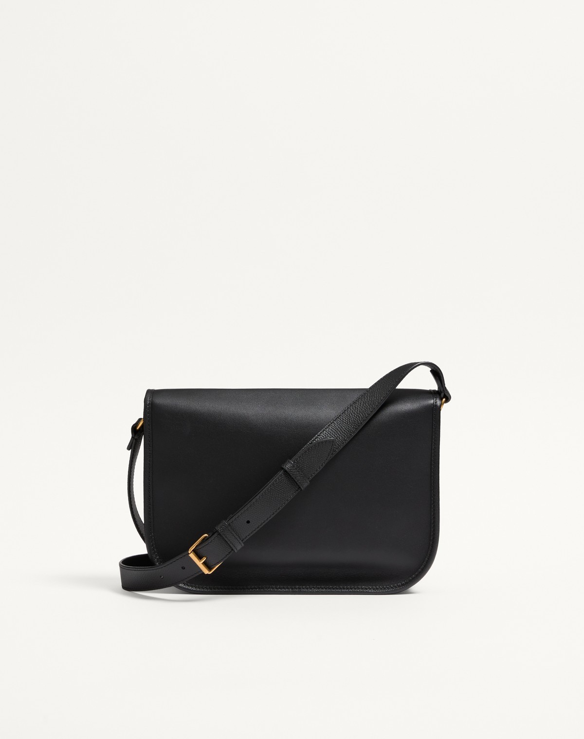 Valentino Garavani Antibes Leather Crossbody Bag Adjustable Strap In Black