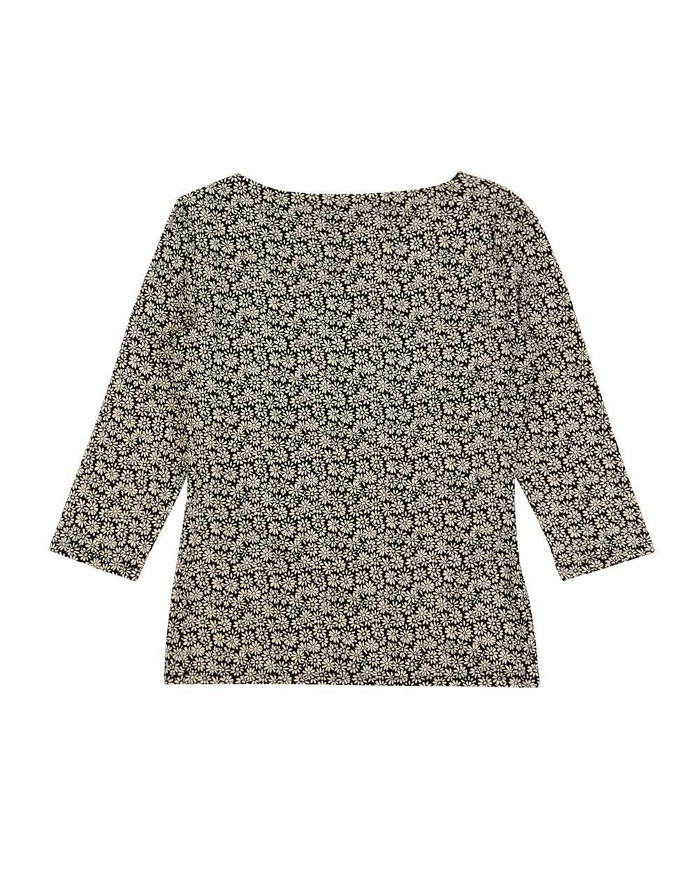Weekend Max Mara V-neck Printed T-shirt In Black