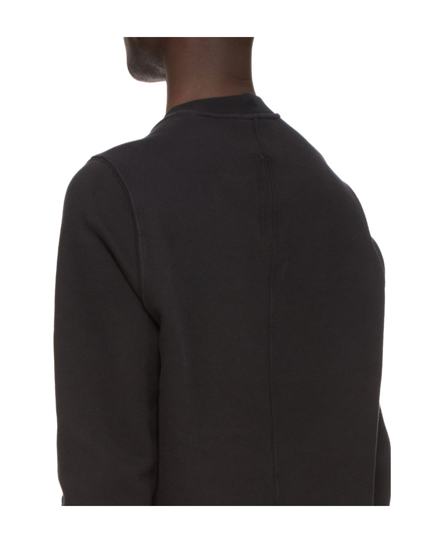 Rick Owens Drkshdw Logo-patch Cotton Sweatshirt In Black