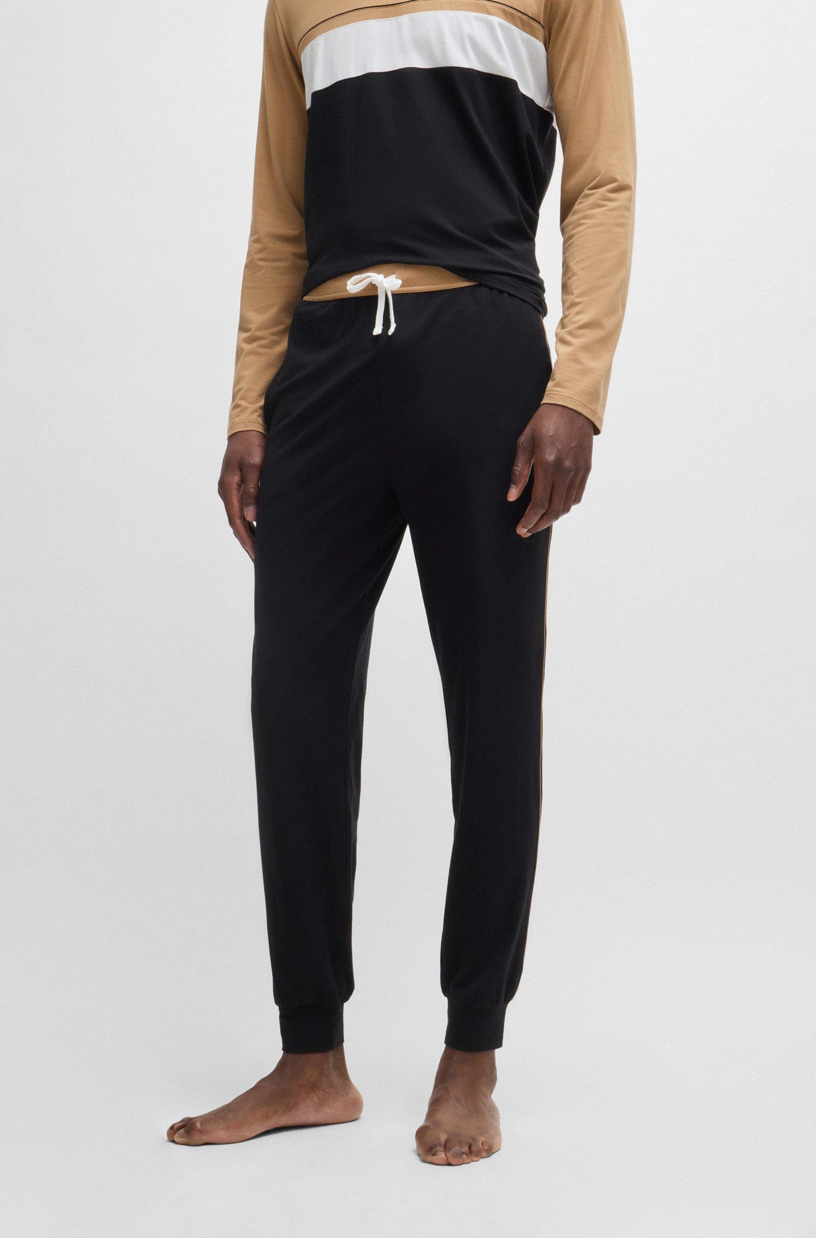 HUGO BOSS LOGO-PRINT TRACK PANTS